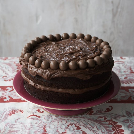 Chocolate Malteser cake with malted chocolate frosting recipe