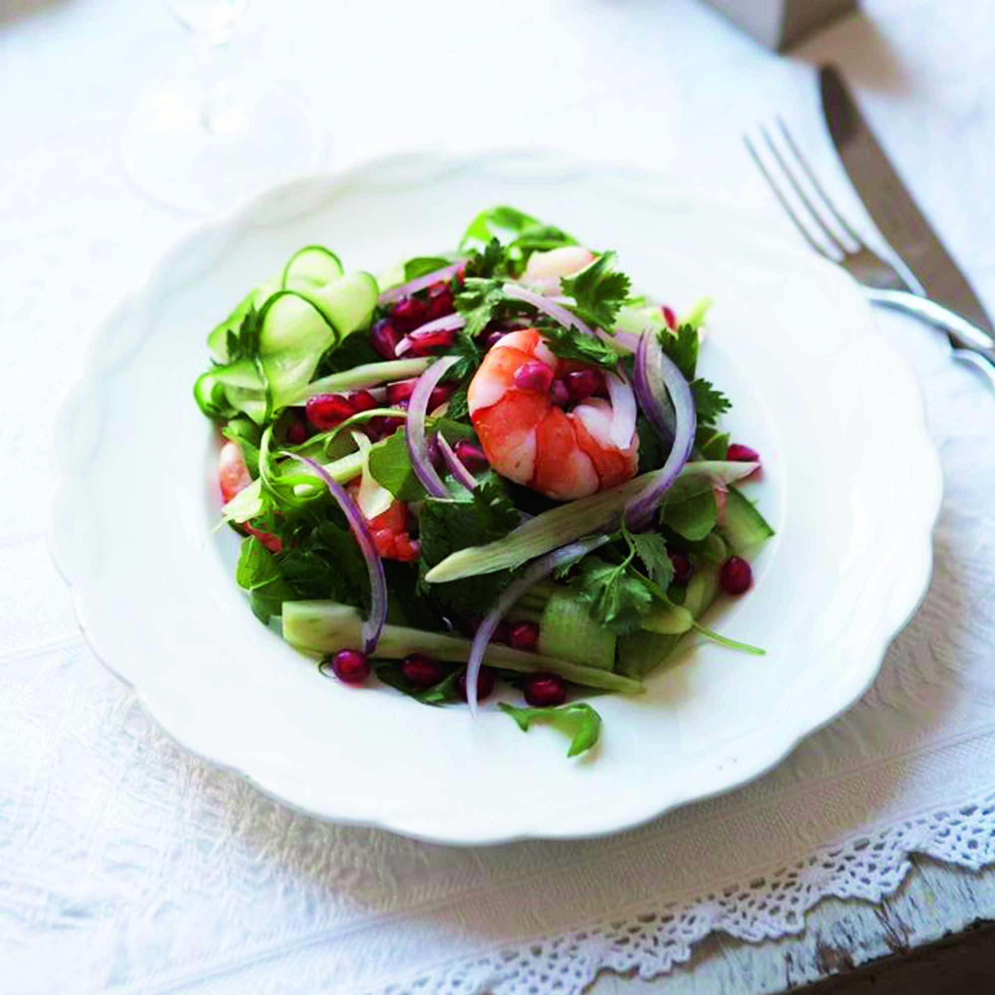 prawn and fennel salad with pomegranate recipe