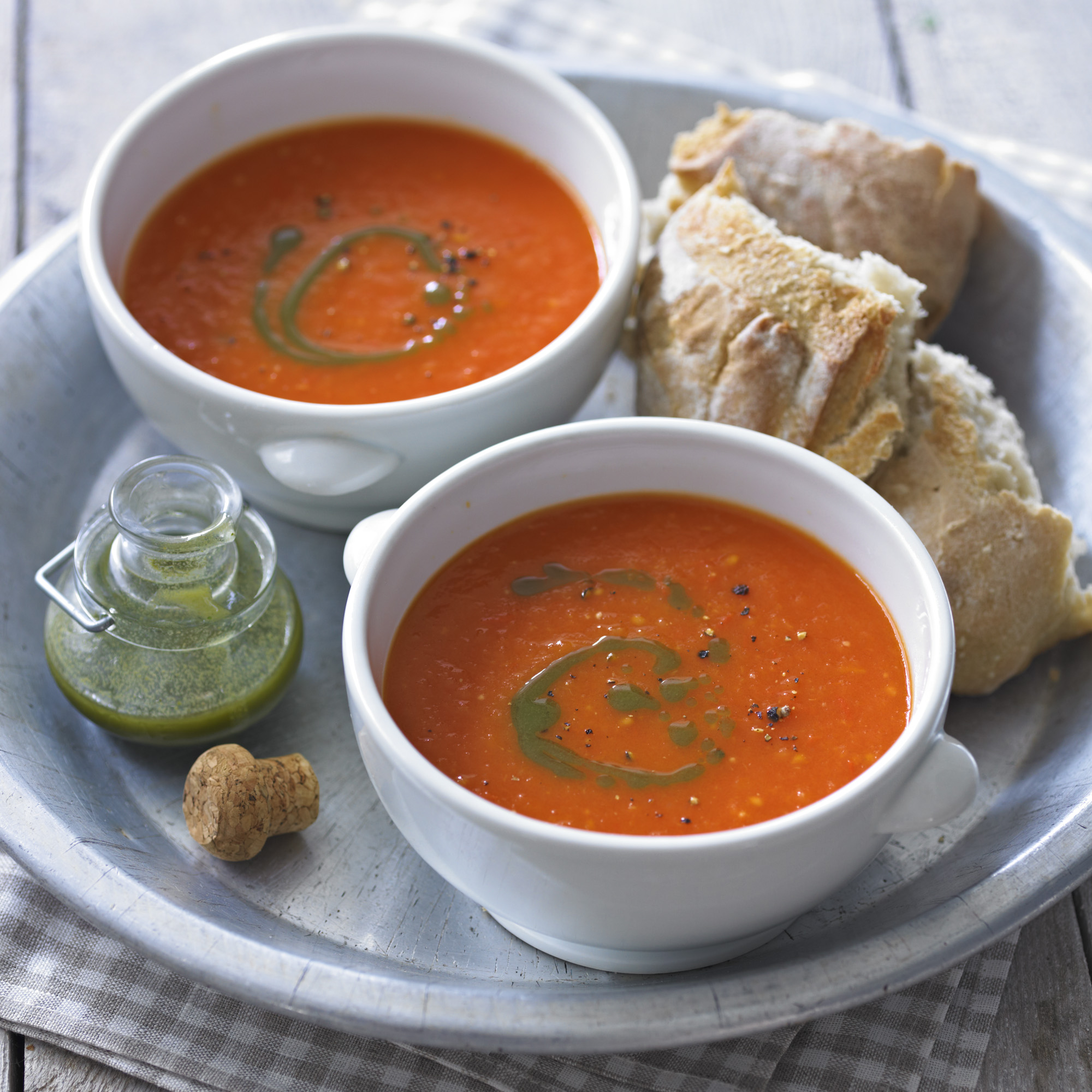 Tomato Soup With Basil Oil Recipe