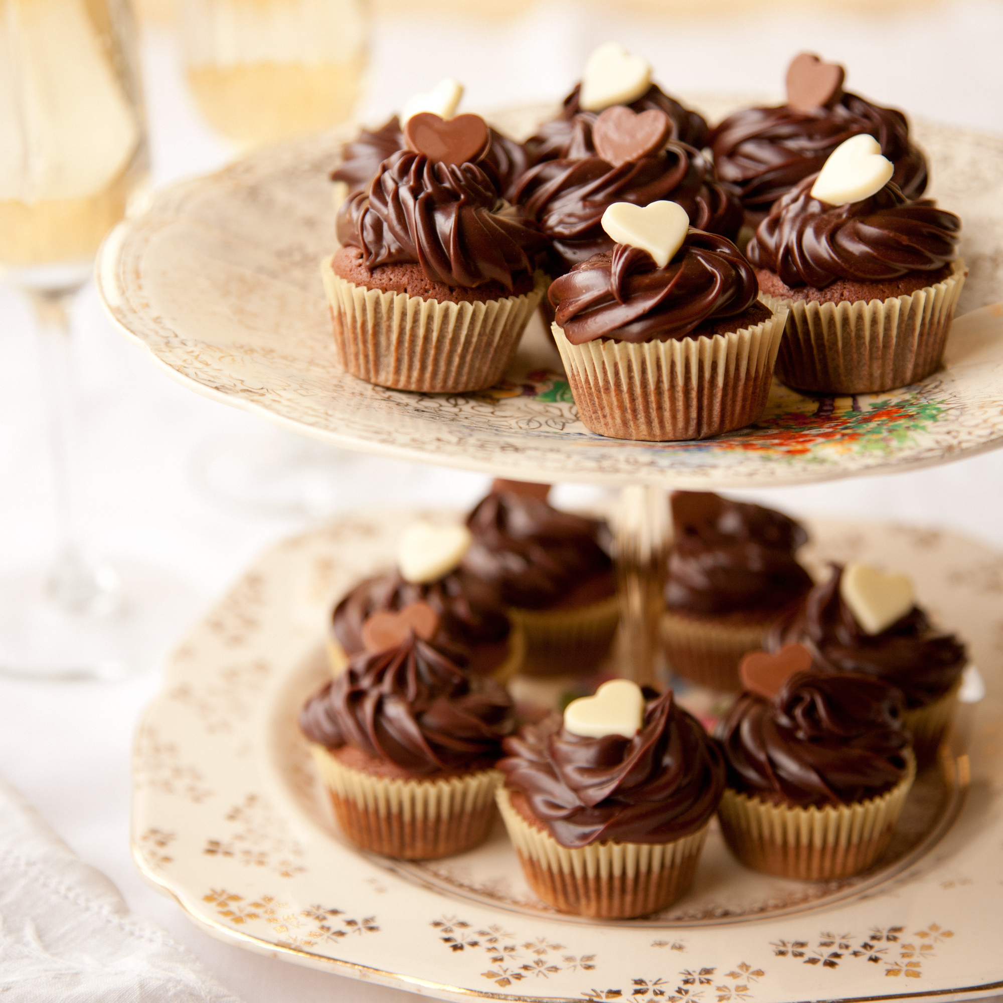 Mini brownie cupcakes with ganache topping recipe