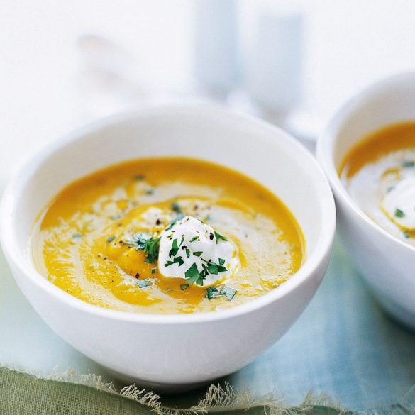 Carrot, butternut squash and coriander soup recipe