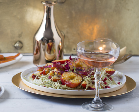 Crunchy Peach and Coleslaw Salad with Rooibos Dressing recipe