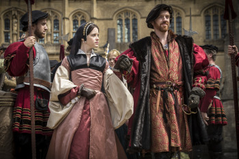 Picture shows: (L-R) Anne Boleyn (CLAIRE FOY), King Henry VIII (DAMIAN LEWIS)