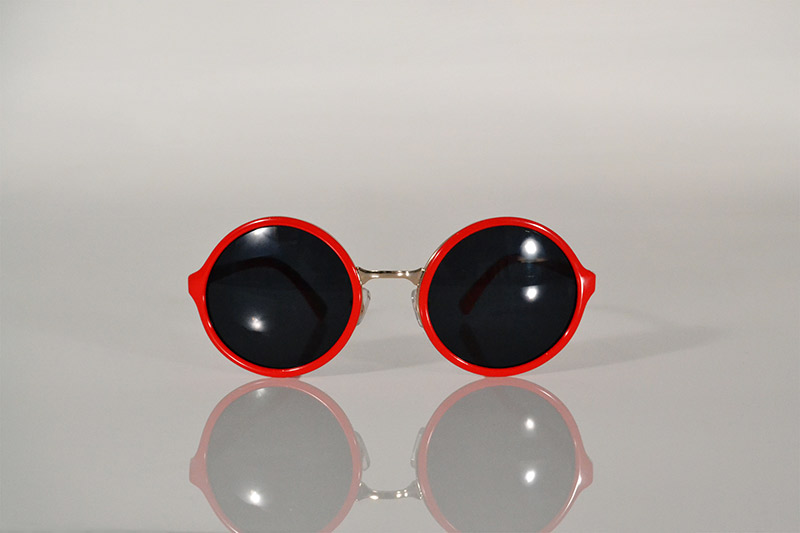 Sunglasses: Red round, R390, Infinity at Spec Savers