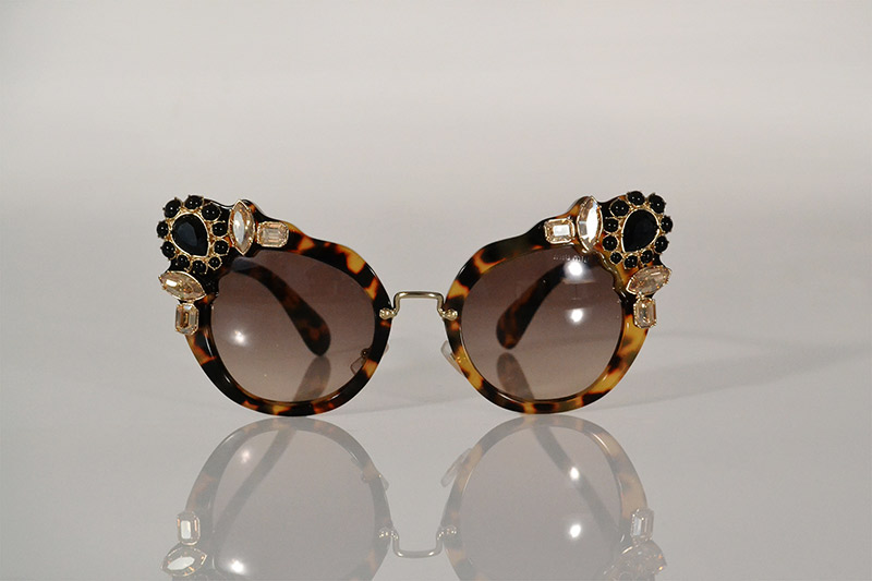 Sunglasses: Bedazzled tortoiseshell, R4 890, Miu Miu at Sunglass Hut