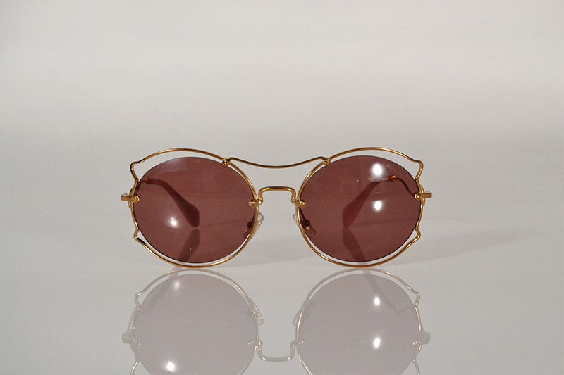 Sunglasses: Round pink and gold wire, R4 890, Miu Miu at Sunglass Hut