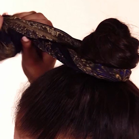 easy hairstyles tie scarf