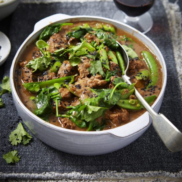 sticky tamarind curry with beef recipe