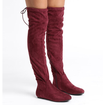 winter flats knee high boots