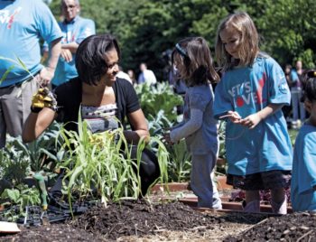 Michelle Obama at a Garden Harvest Event at the White House