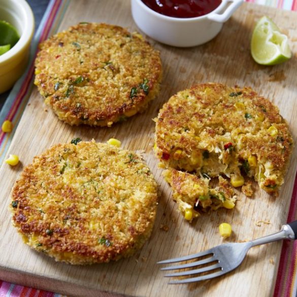 Crab fritters with sweetcorn recipe