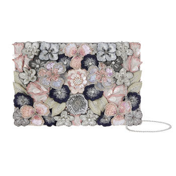 floral embellished clutch for new year's eve 