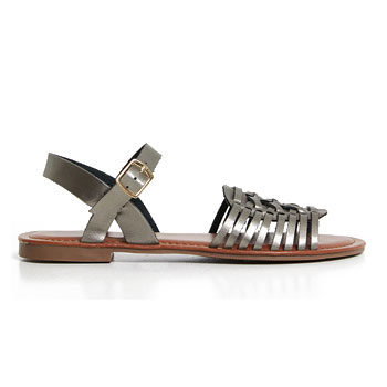 metallic ankle strap beach sandal 