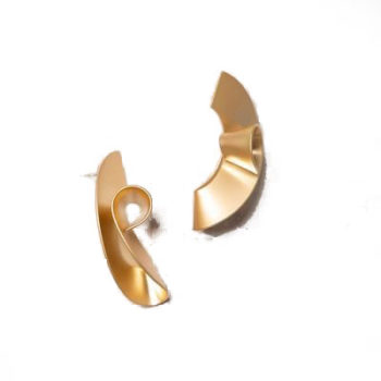 statement brass work earrings 