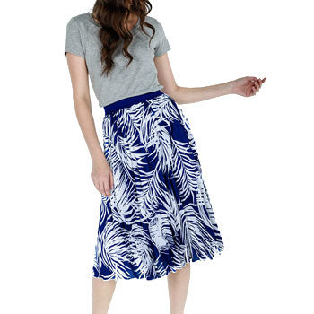 work wear tropical printed skirt 