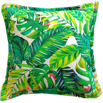 tropical print cushion