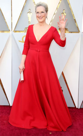 Meryl Streep at the Oscars in 2018 