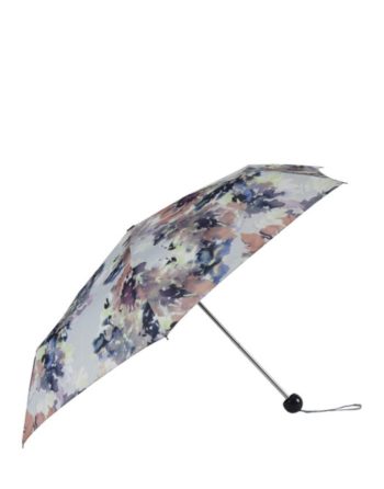 Watercolour print compact umbrella