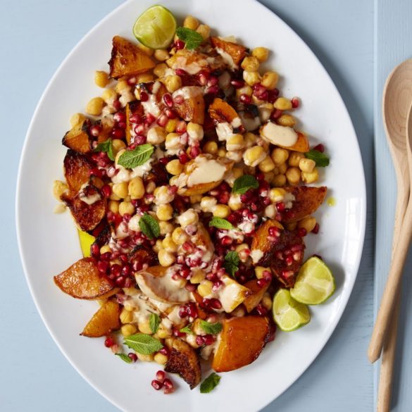 Butternut Squash Salad with Chickpeas and Pomegranate Recipe