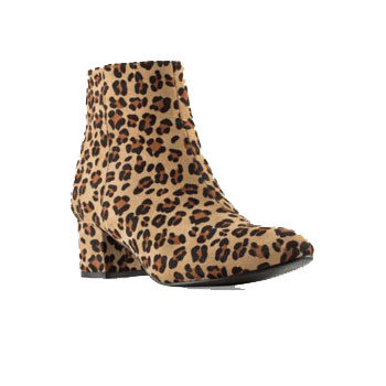 leopard printed ankle boots