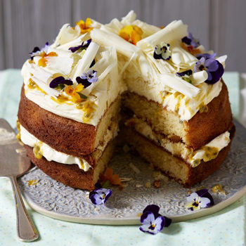 White Chocolate Cake with Passion Fruit