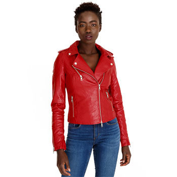 transitional red leather jacket 