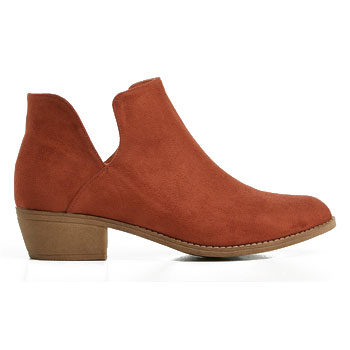 cut out suede ankle boot 