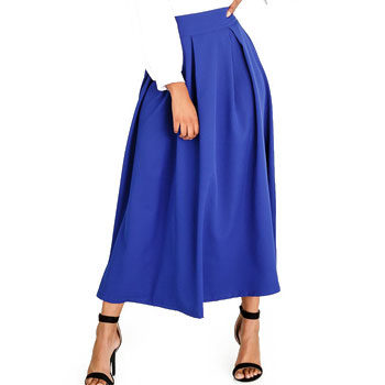 bright blue skirt 