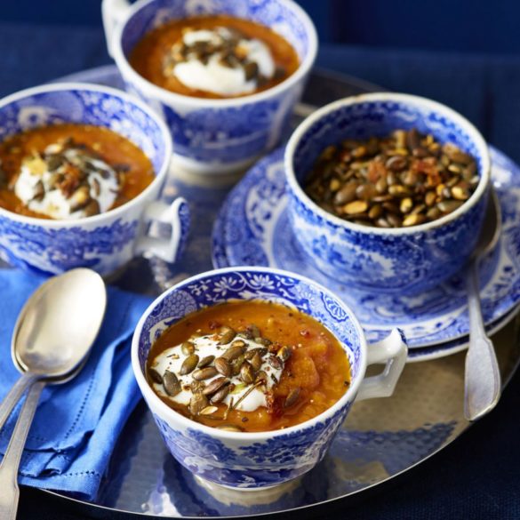 Roast Pumpkin Soup with Toasted Seeds Recipe