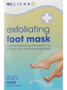 clicks exfoliating foot mask 