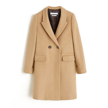 structured coat to wear over a leather jacket 