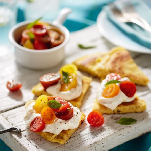 Chickpea Pancakes With Ricotta And Tomato Recipe