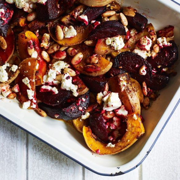 Roasted squash with Middle Eastern spices