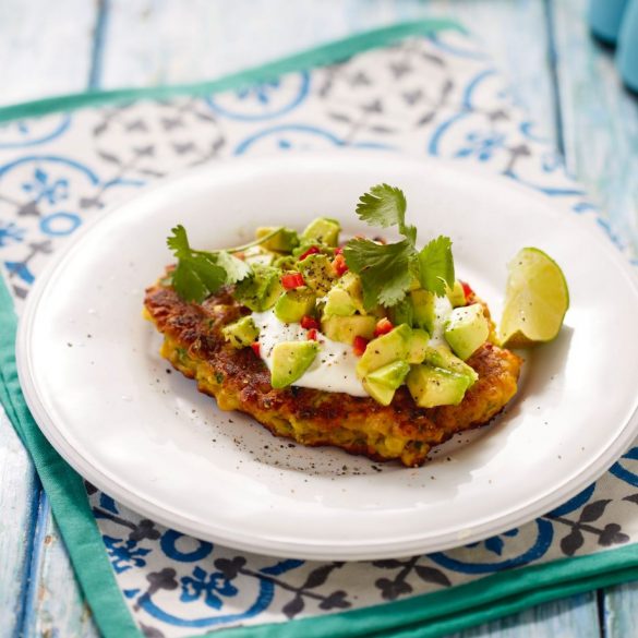 Sweetcorn Fritters With Yoghurt, Avocado And Chilli Recipe