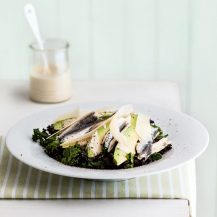 Anchovy And Kale Caesar Salad With Avocado Recipe