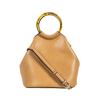 double ringlet tan and resin-handbag