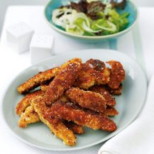 Crunchy Sesame Chicken With Summer Leaves And Fennel Recipe