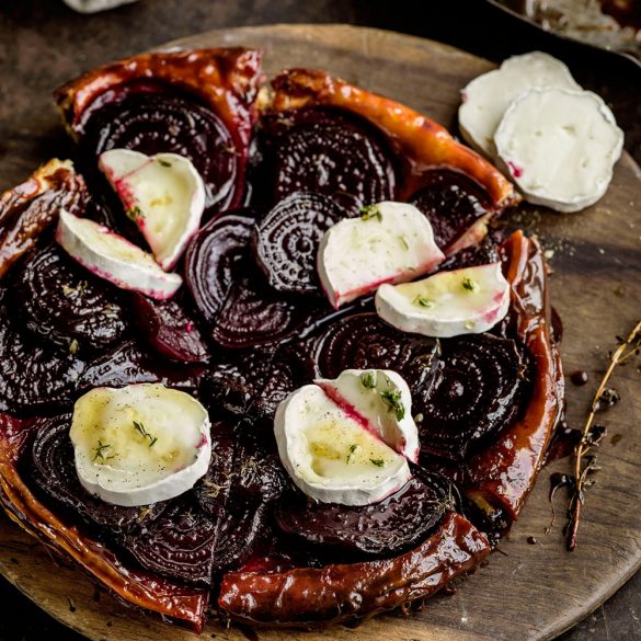 beetroot tart with goats' cheese recipe