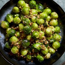 French-Style Garlic Butter Brussels Sprouts Recipe