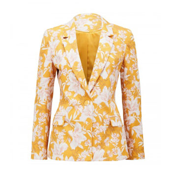 Floral yellow and white donatella stylish blazer