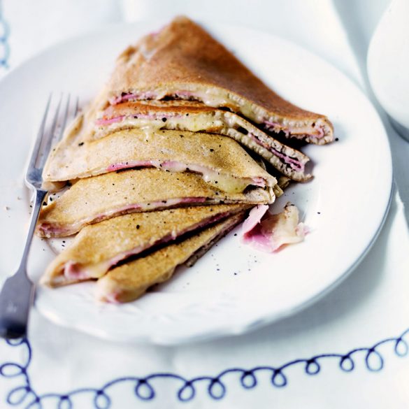 Ham and cheese pancakes recipe