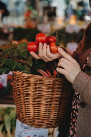 woman with tomatoes healthy eating for inflammation