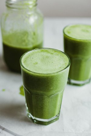 juicing with green juice