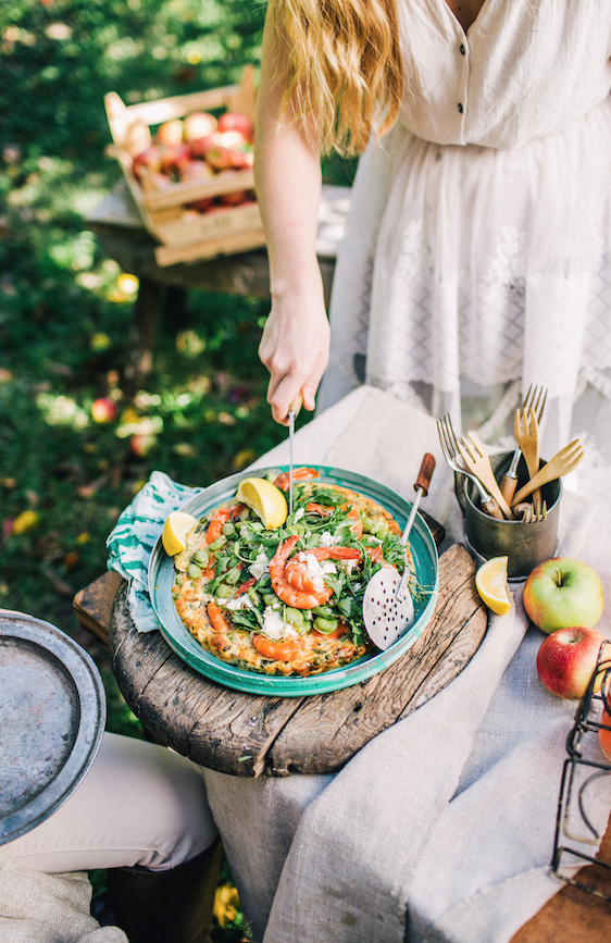 Prawn, Pea & Broad Bean Frittata