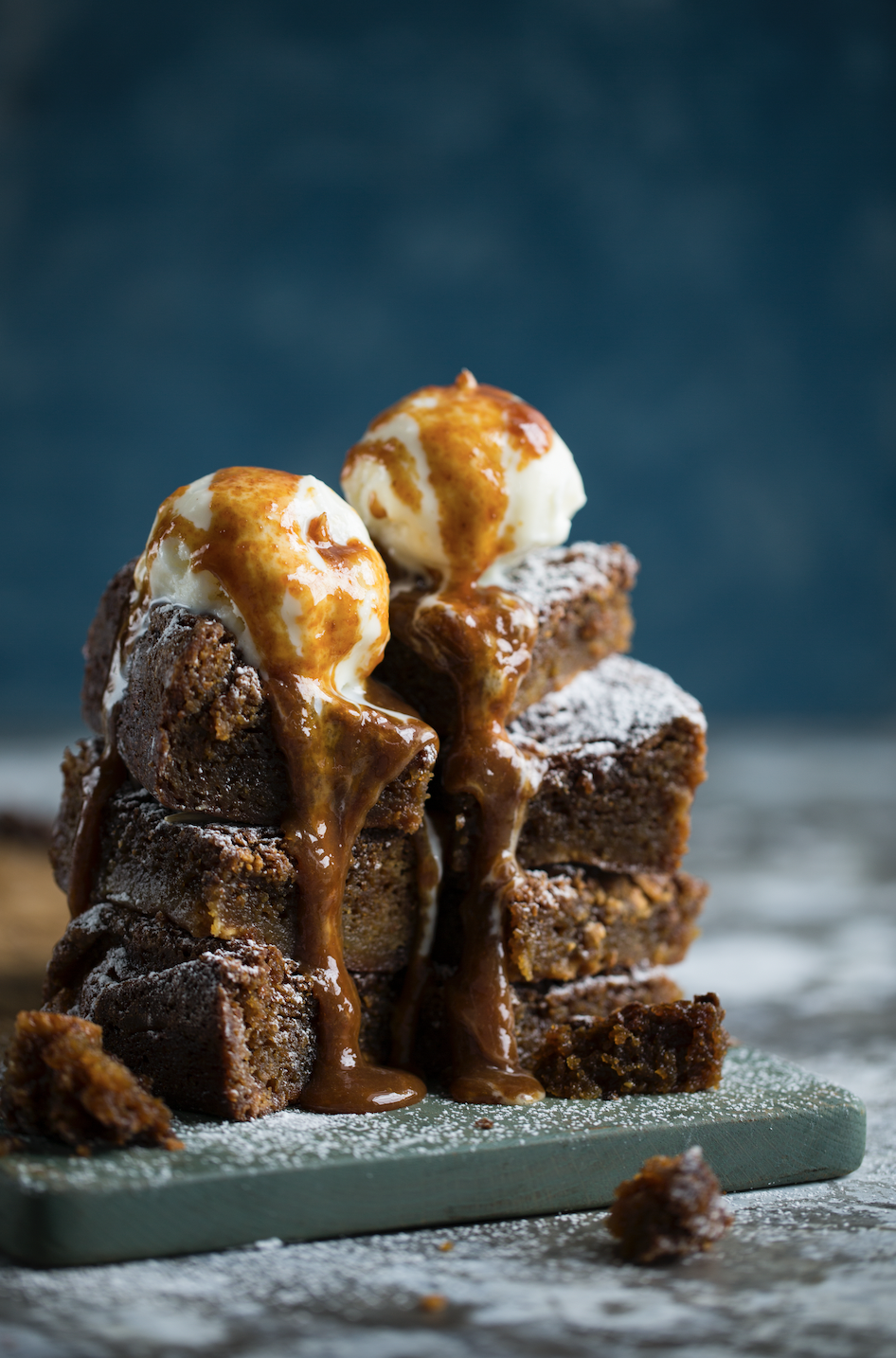 Malva blondies with amarula glaze recipe