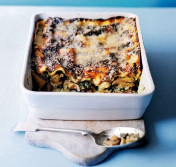 wild mushroom and spinach lasagne