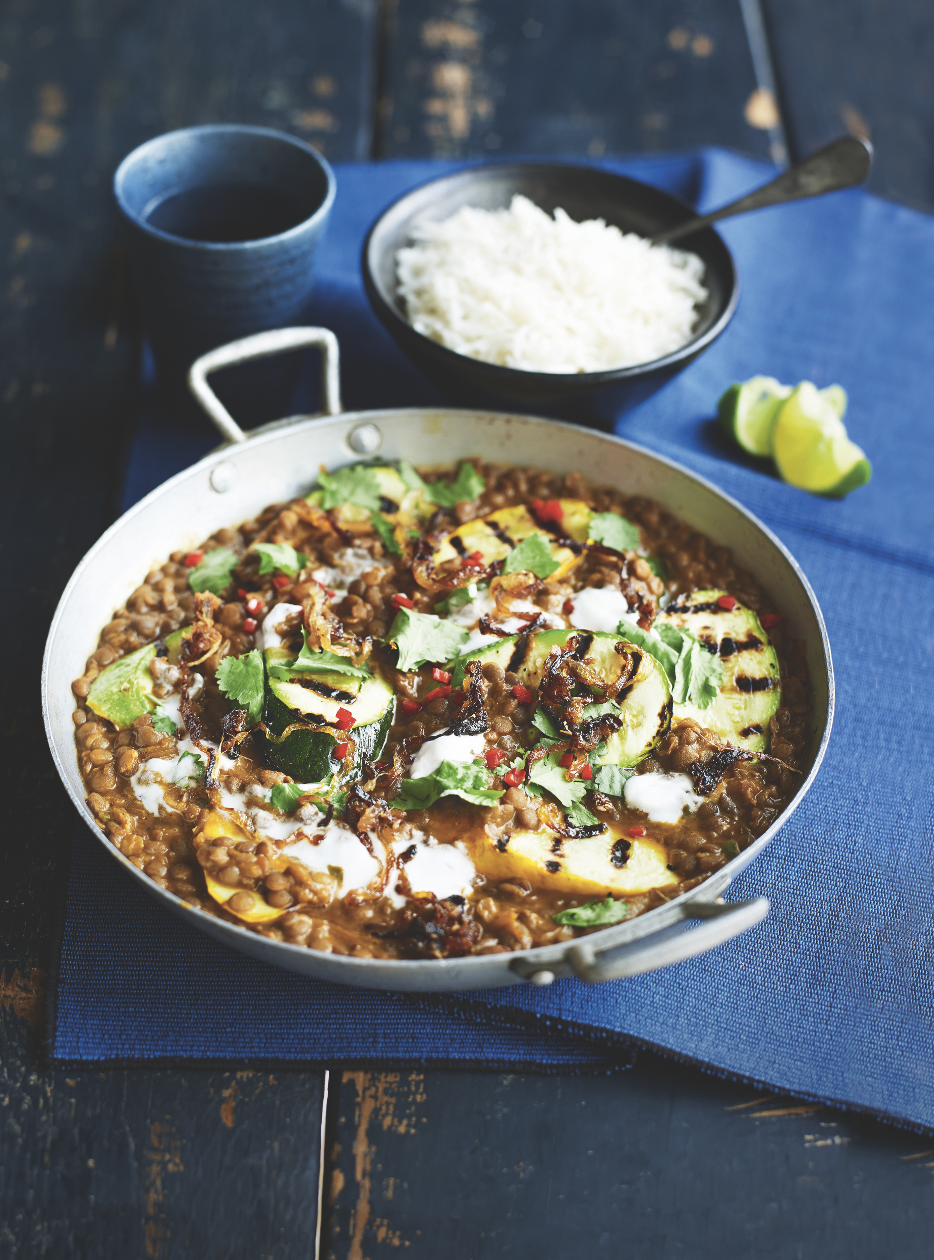 Lentil dhal with baby marrows recipe