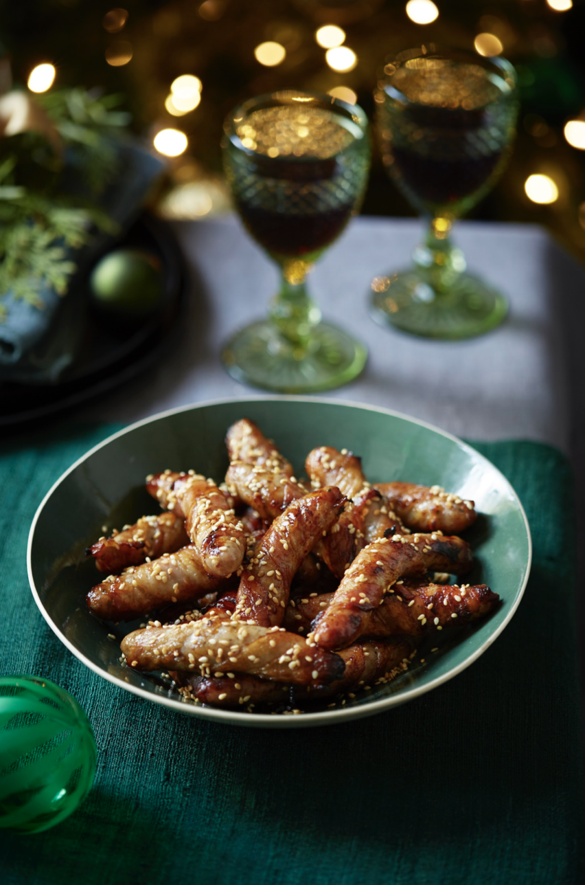 Soy, honey & sesame pigs in blankets recipe