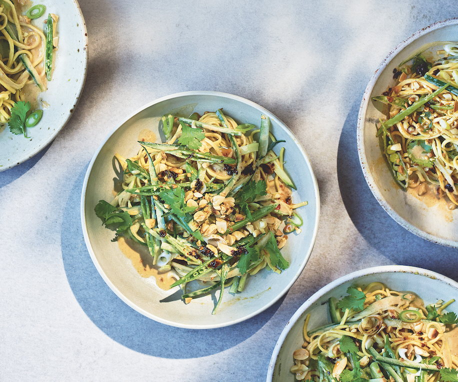 Peanut cucumber noodles