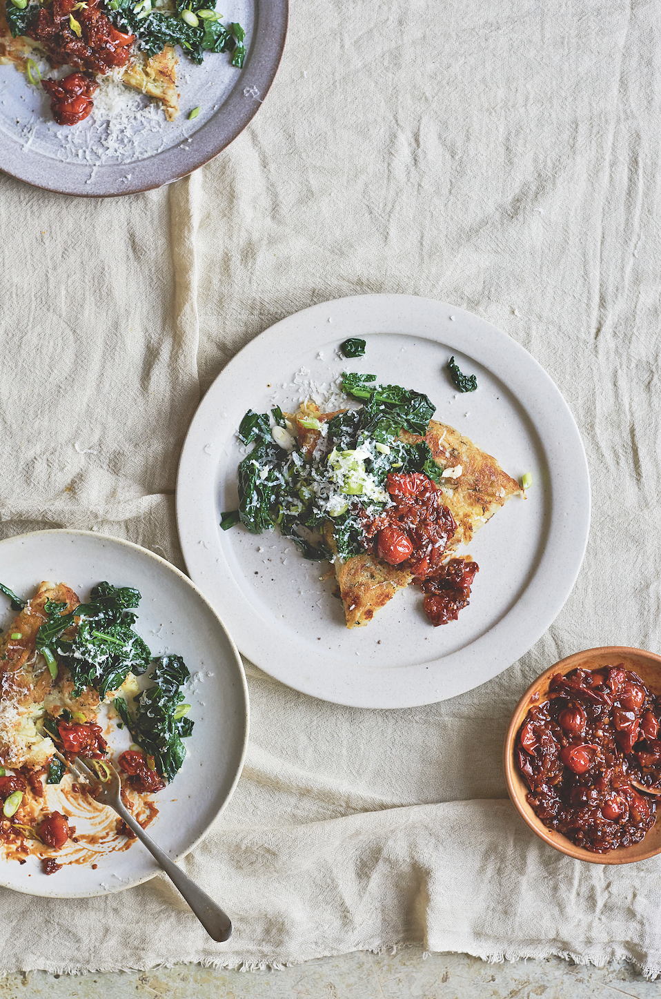 Golden rösti with ancho chilli chutney